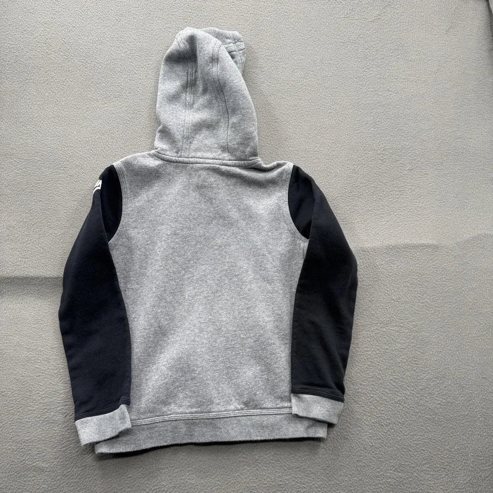 Nike Hoodie Youth Medium Gray Fleece Cartoon Graphic Pullover Kangaroo Pocket